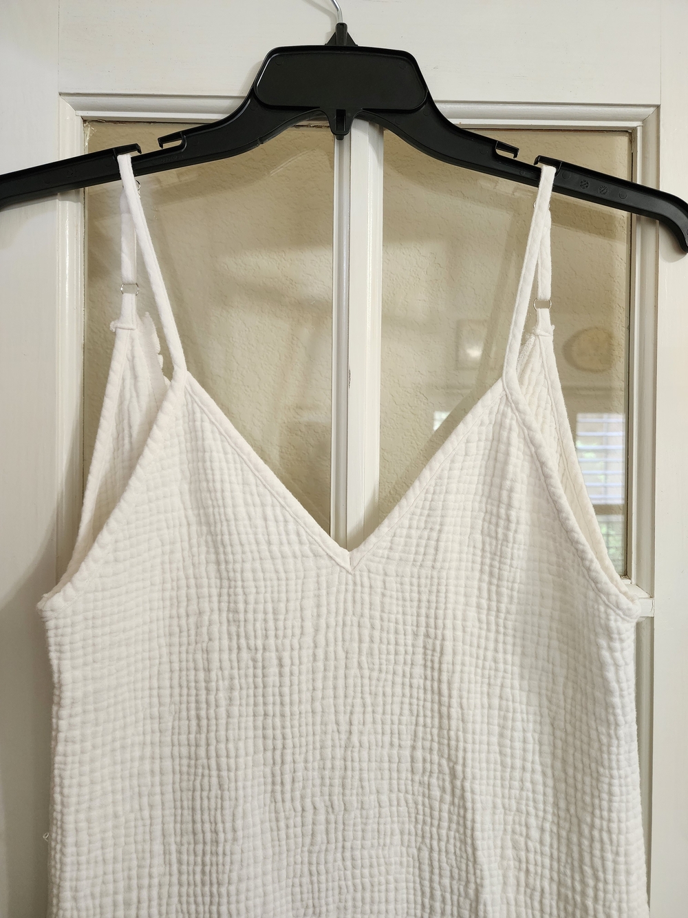 Nordstrom White Cotton Gauze Midi Bridal Coastal Dress Ruffle Back Size Large - Picture 5 of 12